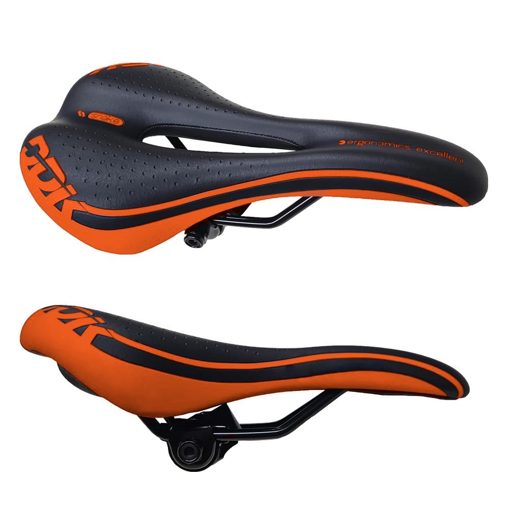 Asiento Mtb Antiprostatico Negro-Naranja - Ddk