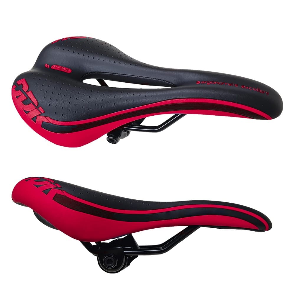 Asiento Mtb Antiprostatico Negro-Rojo - Ddk