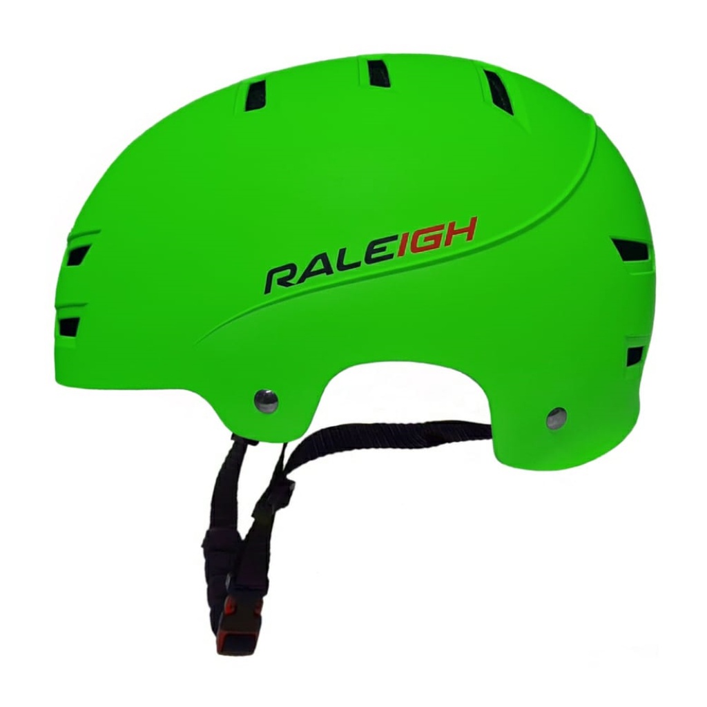 Casco Abs-Shell -475Gr -58/61 cm -14 Ventilaciones Verde Mate-Raleigh