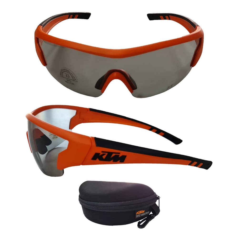 Lentes KTM Team Goggles - Fotocromaticos - 100% Proteccion Uv - Naranjas C/Negro