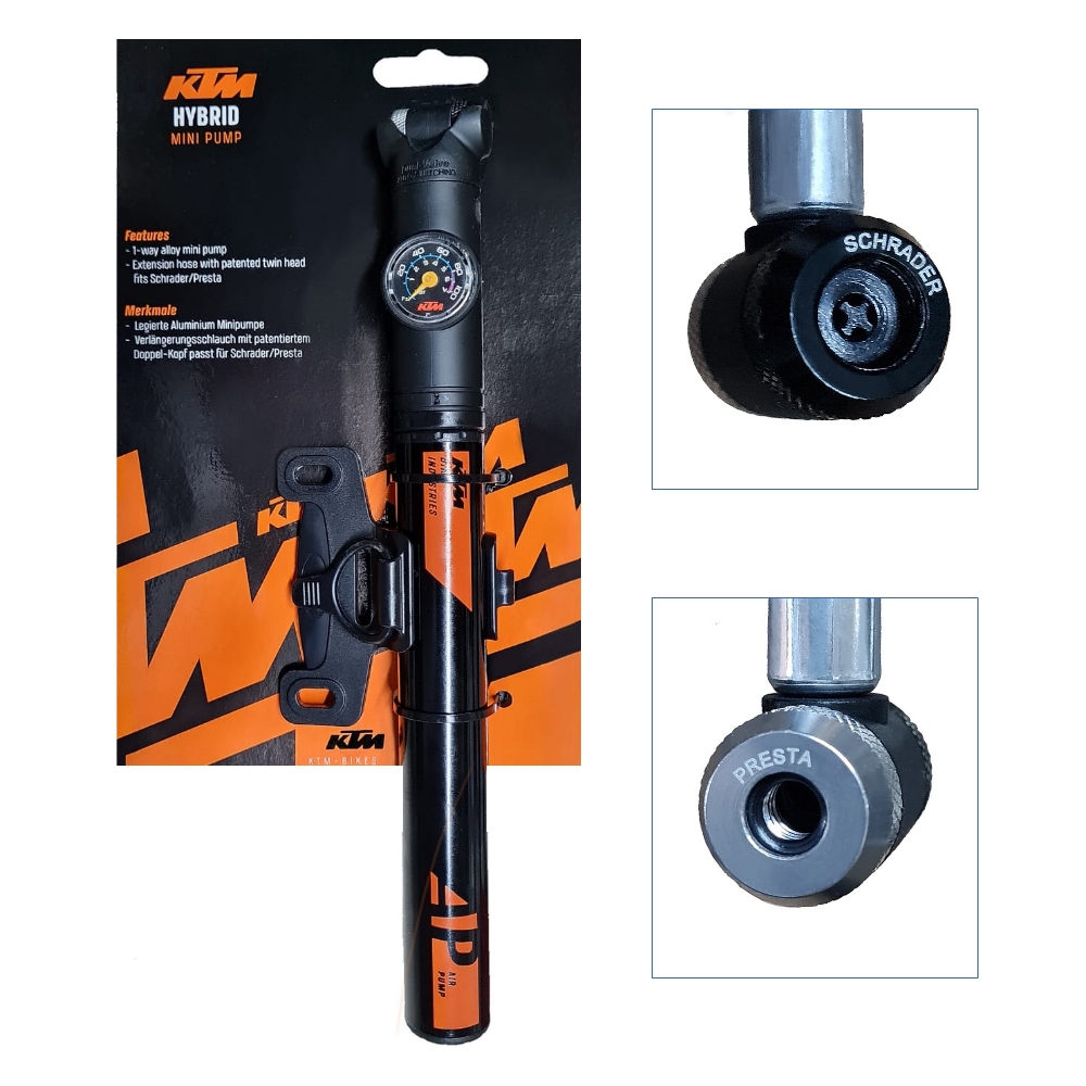 Inflador Mini Hybrid-Aluminio - KTM