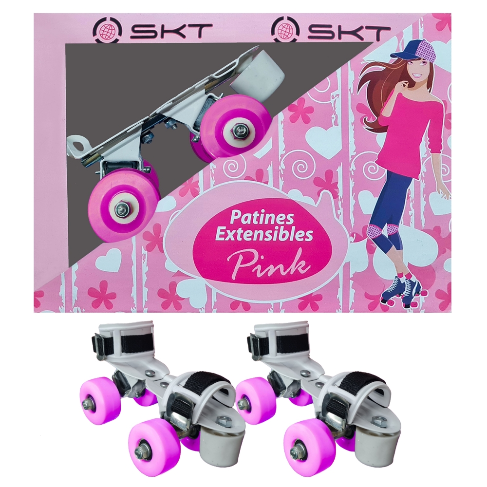 Patines Extensibles 4 Ruedas Modelo Pink Muccilli Em25