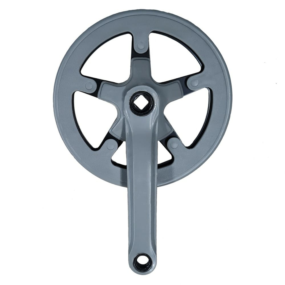 Plato y Palanca Simple 46 Dientes - 170 mm para Eje Punta Cuadrada - Revestido Plastico