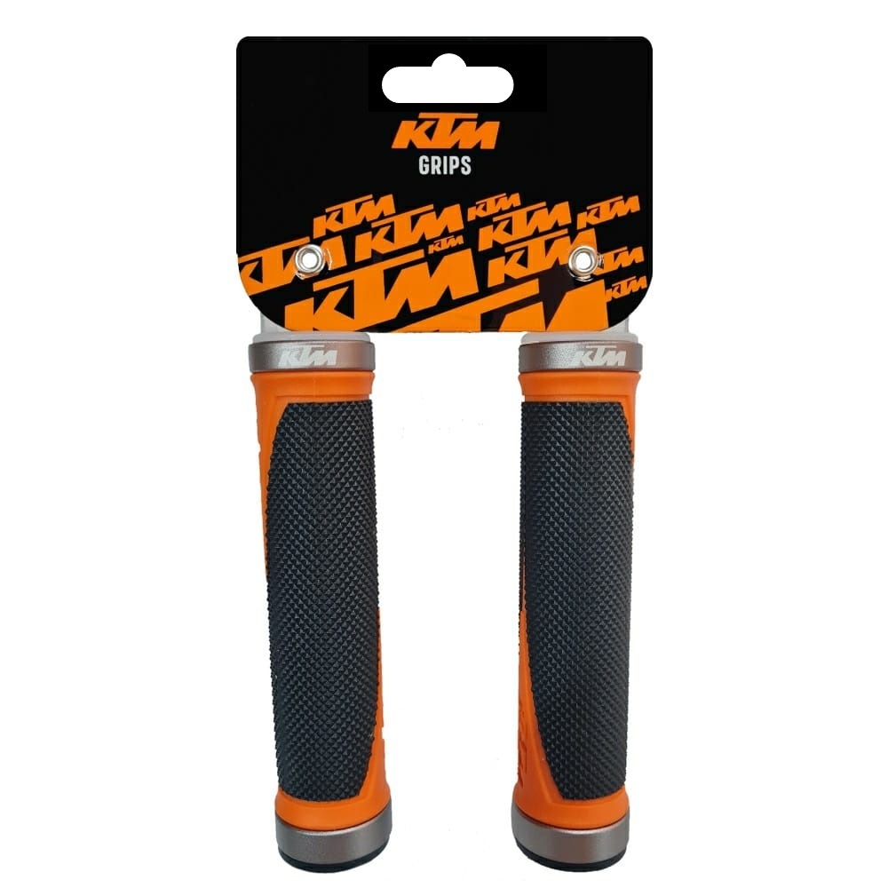 Puños KTM Freeride Clamp - Negros C/Naranja-Clamp Negro-138mm-119Gr