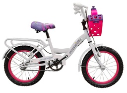 [49059FB] Bicicleta R16 Bmx Niña-Curvo- Llantas Pintadas-V.Brake C/Canasto - Flecos - FIRE BIRD