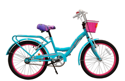 [49069FB] Bicicleta R20 Bmx Niña-Curvo- Llantas Pintadas-V.Brake C/Canasto - Flecos - FIRE BIRD