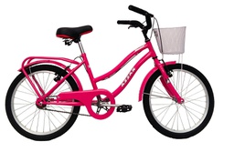 [49075] Bicicleta R20 Playera Full Niña Lujo C/Canasto