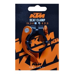 [10353-2KTM] Collar para Caño de Asiento de Aluminio con Cierre - 31.8 mm - Negro/Naranja - 37Gr - KTM