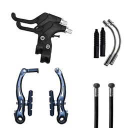 [12701] Frenos V-Brake - Set 4 Piezas C/Manijas y Cables - Plastico - Esp. Niños - Cstar 